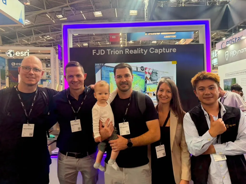 Norrpoint with FJDynamics at the FJD Trion Reality Capture booth, INTERGEO 2026 in Munich
